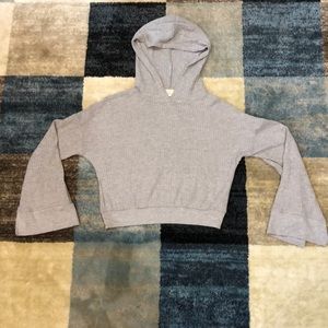 Cropped Hoodie withBig Sleeves